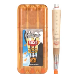 Glones X Packs 3 Pack Mini 1 1/4 Natural featuring natural pre-rolled cones.