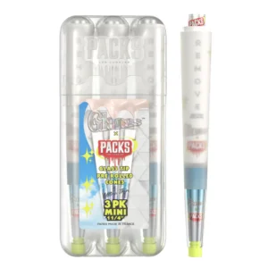 Glones X Packs 3 Pack Mini featuring ultra-thin pre-rolled cones in 1 1/4" size.