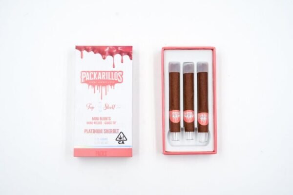 Packwoods Packarillos Platinum Sherbert blunts with premium Platinum Sherbert cannabis strain